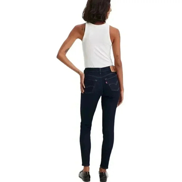 Levi's 711 Skinny Jeans  Dark Wash Medium Rise Size 27 - Picture 3 of 15